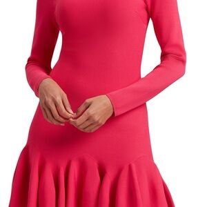 Ted Baker London Vibrant Pink Long Sleeve Dress